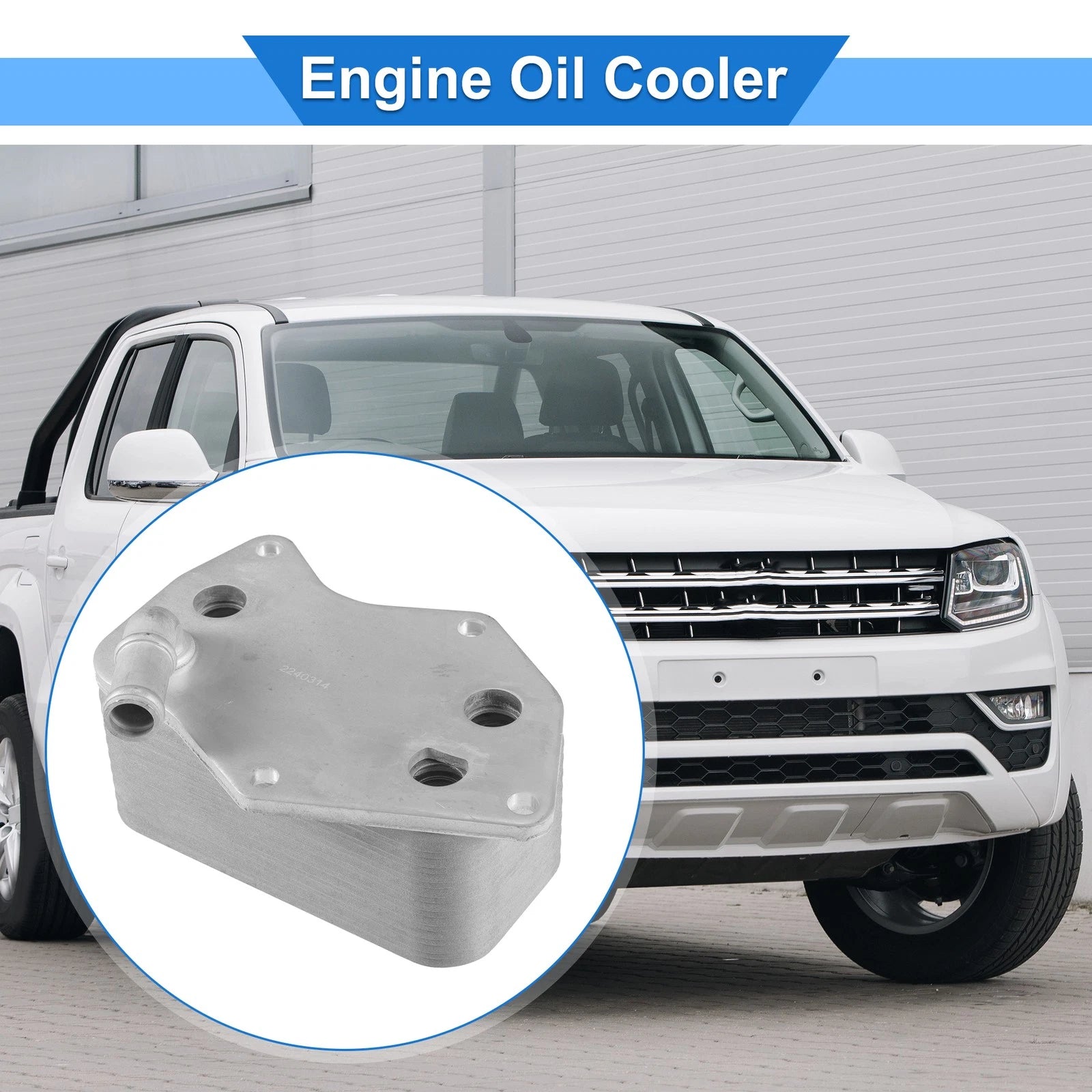 Engine Oil Cooler with Seals for Volkswagen Beetle (2003–2010) No. 07K117021C