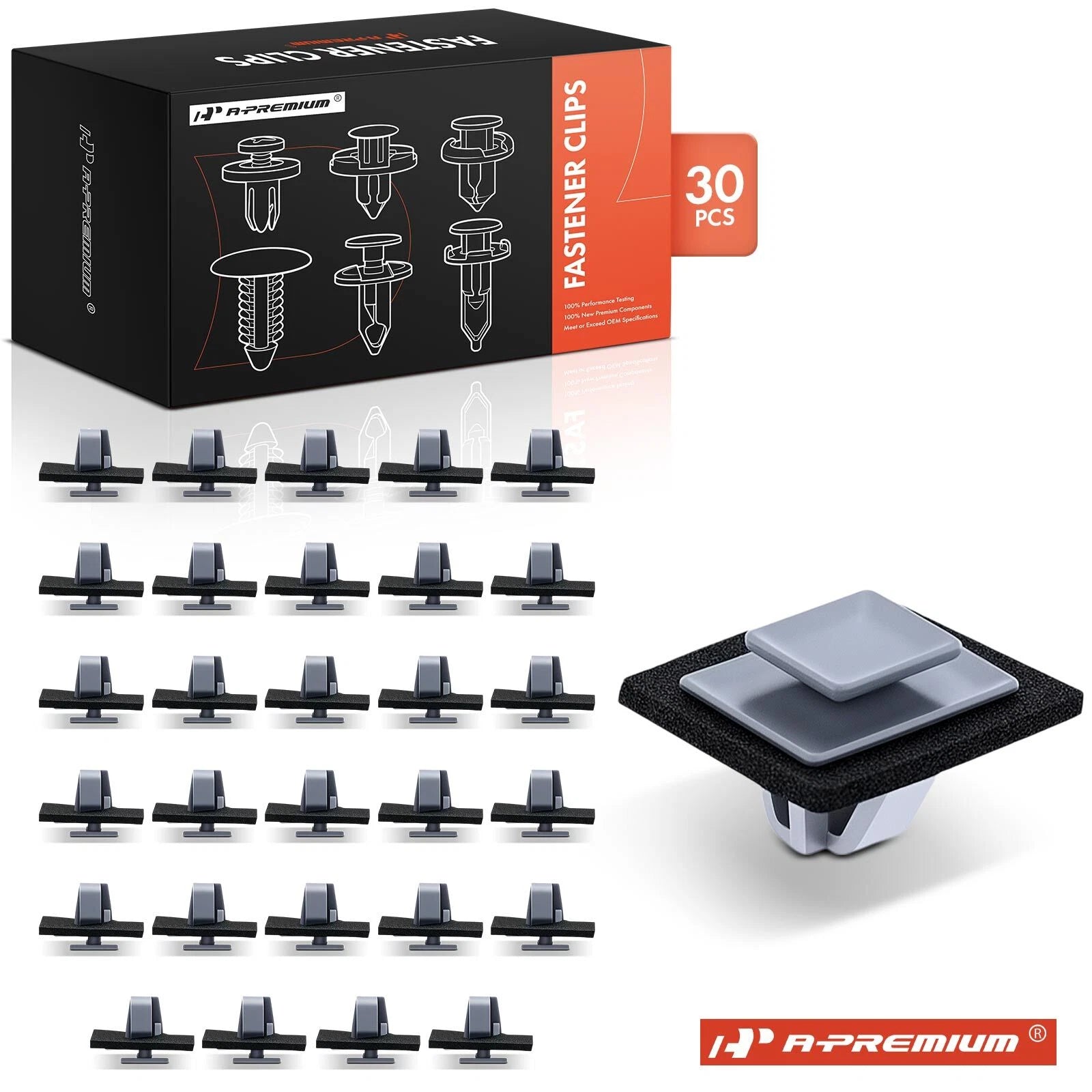 30Pcs 12mm Nylon Liftgate Moulding Retainer Clips for Kia