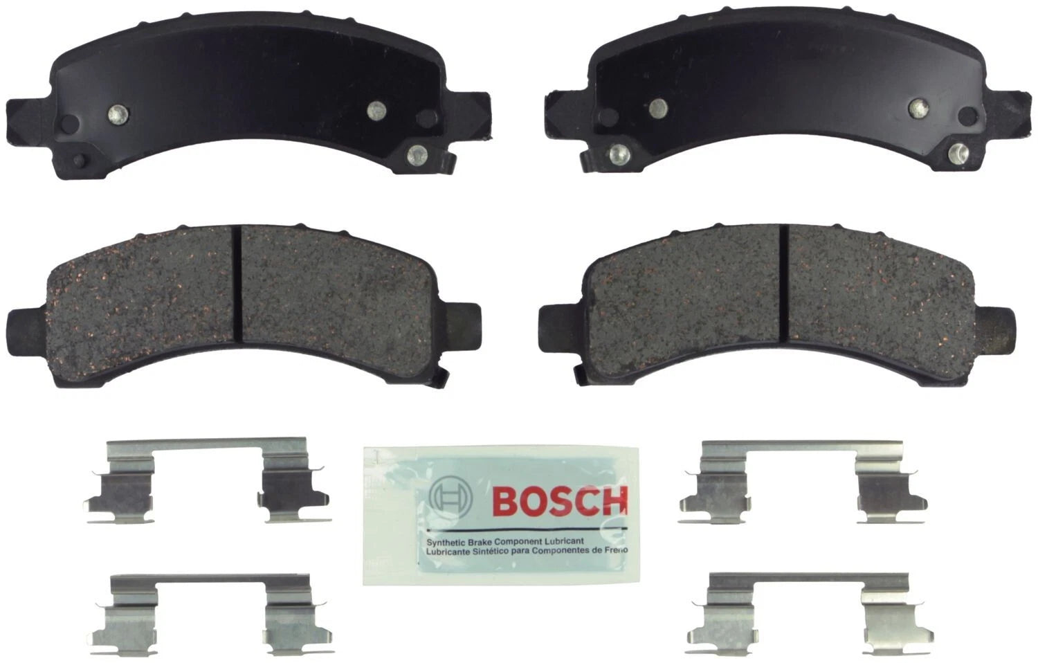 Rear Disc Brake Pads with Hardware for Chevy Express 2500 3500 (Bosch)