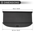 Retractable Cargo Cover for Nissan Kicks (2018–2024) Carbon Fiber Black