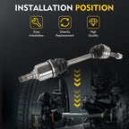 2X Front CV Axle for Jeep Compass Patriot, Dodge Caliber