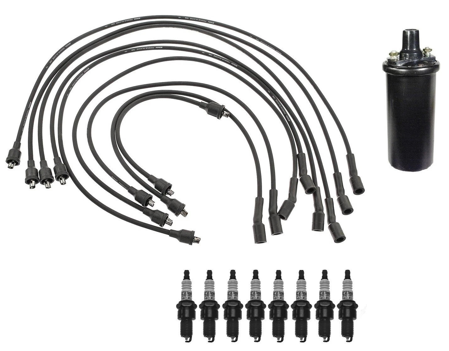 Ignition Wires & Spark Plugs Kit for GMC C15, Chevy El Camino (1985–1987)
