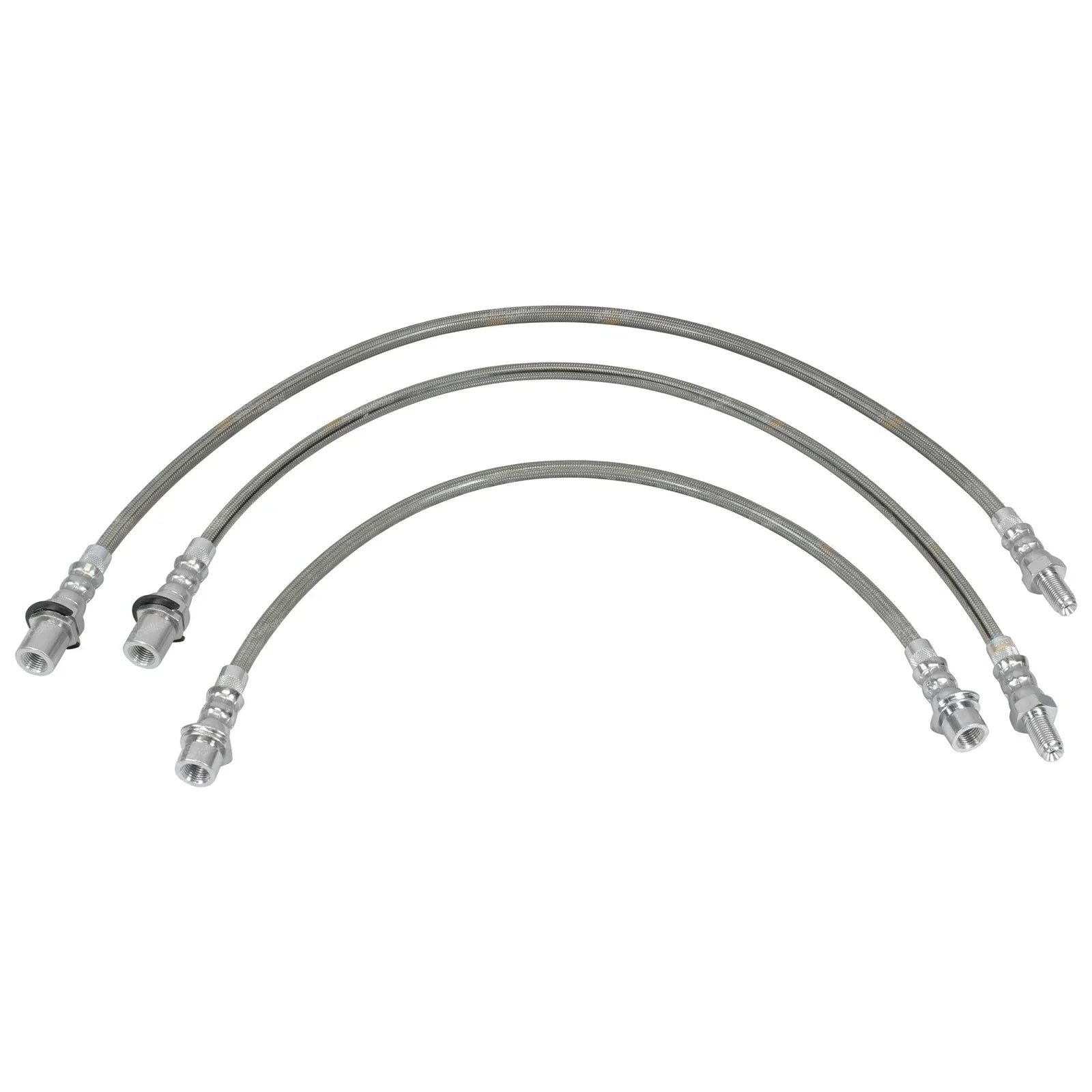 Extended Braided Brake Hose Set for Cruiser w/ ABS 80 Series (1992���1998)