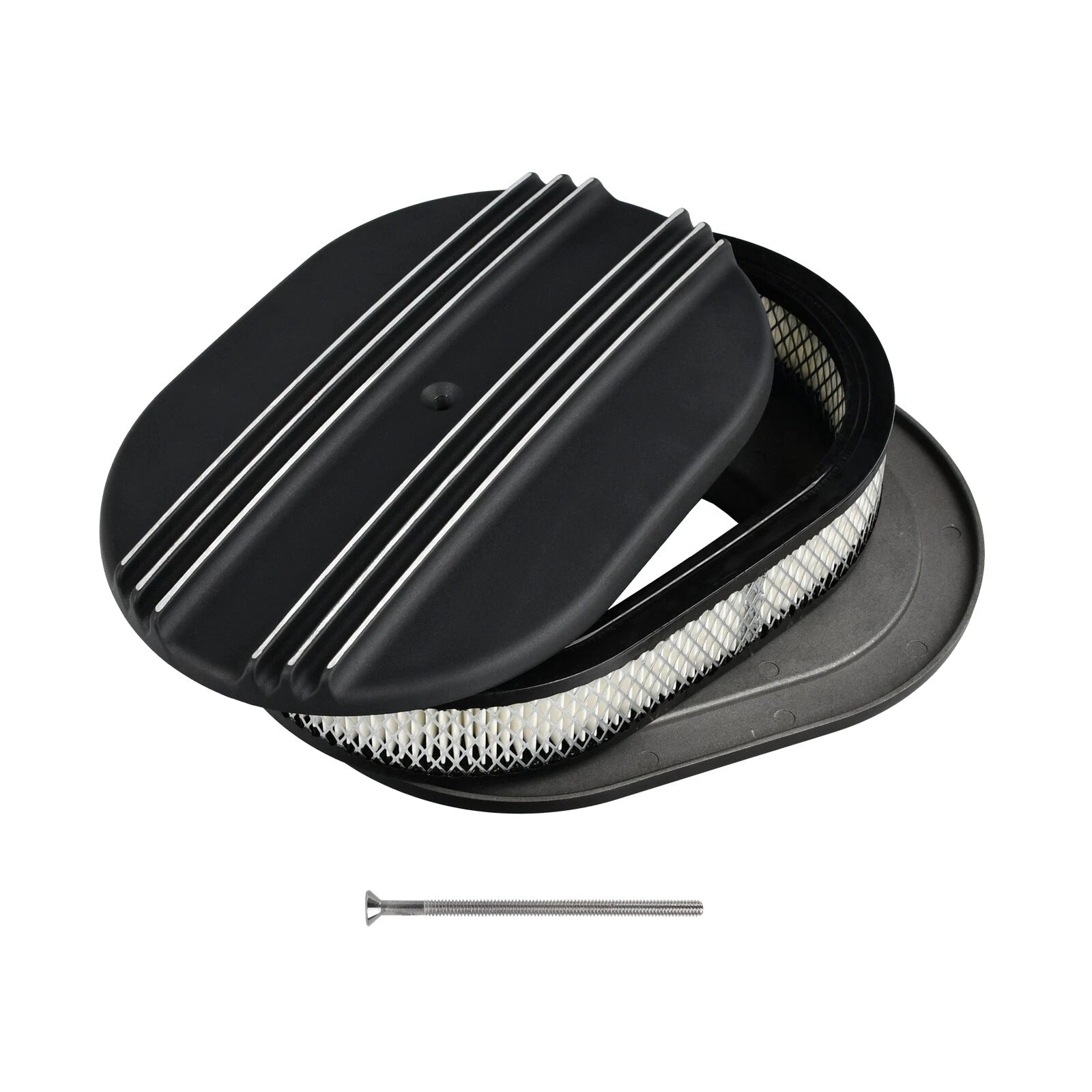 Short Valve Covers & 12" Oval Air Cleaner for Chevy SBC (1958–1986)