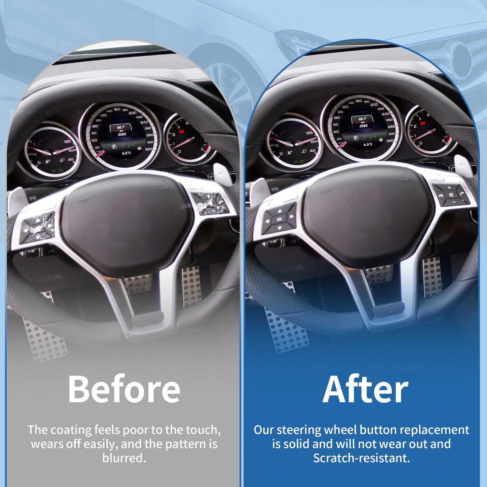 Steering Wheel Control Button Cover for Mercedes-Benz (No. 2185400162)
