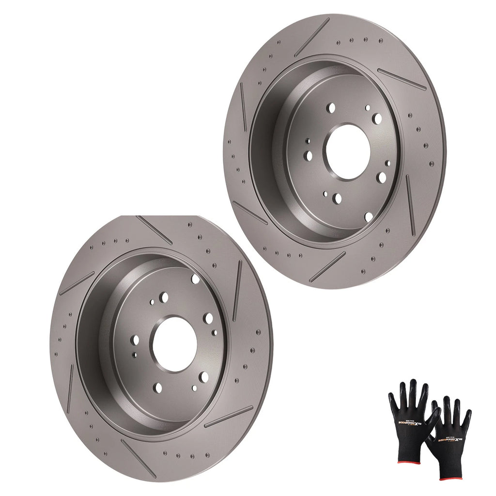 Rear Brake Rotors Set for Acura RDX (2007–2018) Honda CR-V (2005–2016)