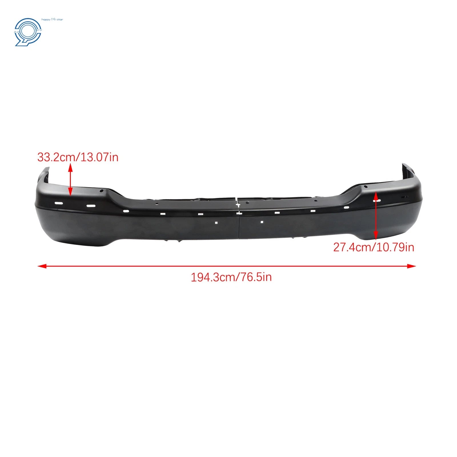 Black Split Front Bumper for GMC Sierra 1500/2500/3500 (1999–2002) Yukon (2000–2006)