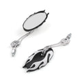 Universal Rearview Mirrors for Motorcycle (8mm 10mm) - White