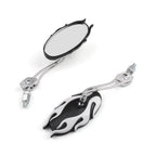 Universal Rearview Mirrors for Motorcycle (8mm 10mm) - White