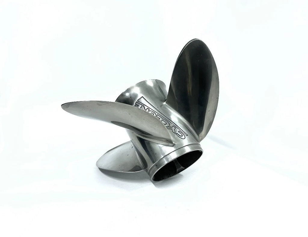 4X Evinrude Cyclone 14.5 x 21 LH Stainless Steel Propeller 177235