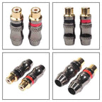 2X RCA Female Connector for Lotus (Solder Type, Gold Plated)