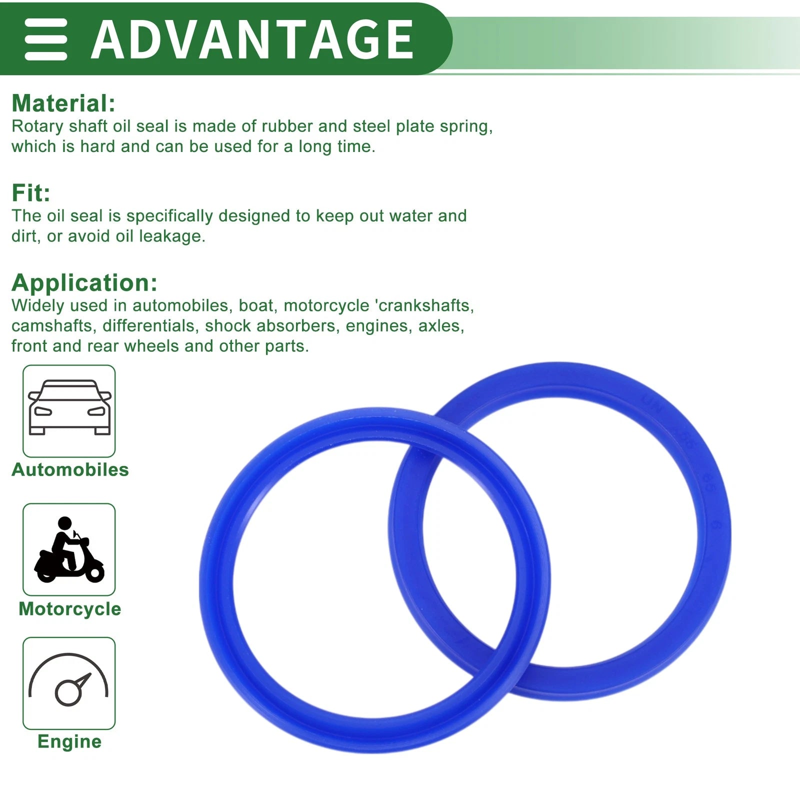 Set of 5 Oil Seal Rotary Shaft Seal 55x65x6mm High Pressure TPU