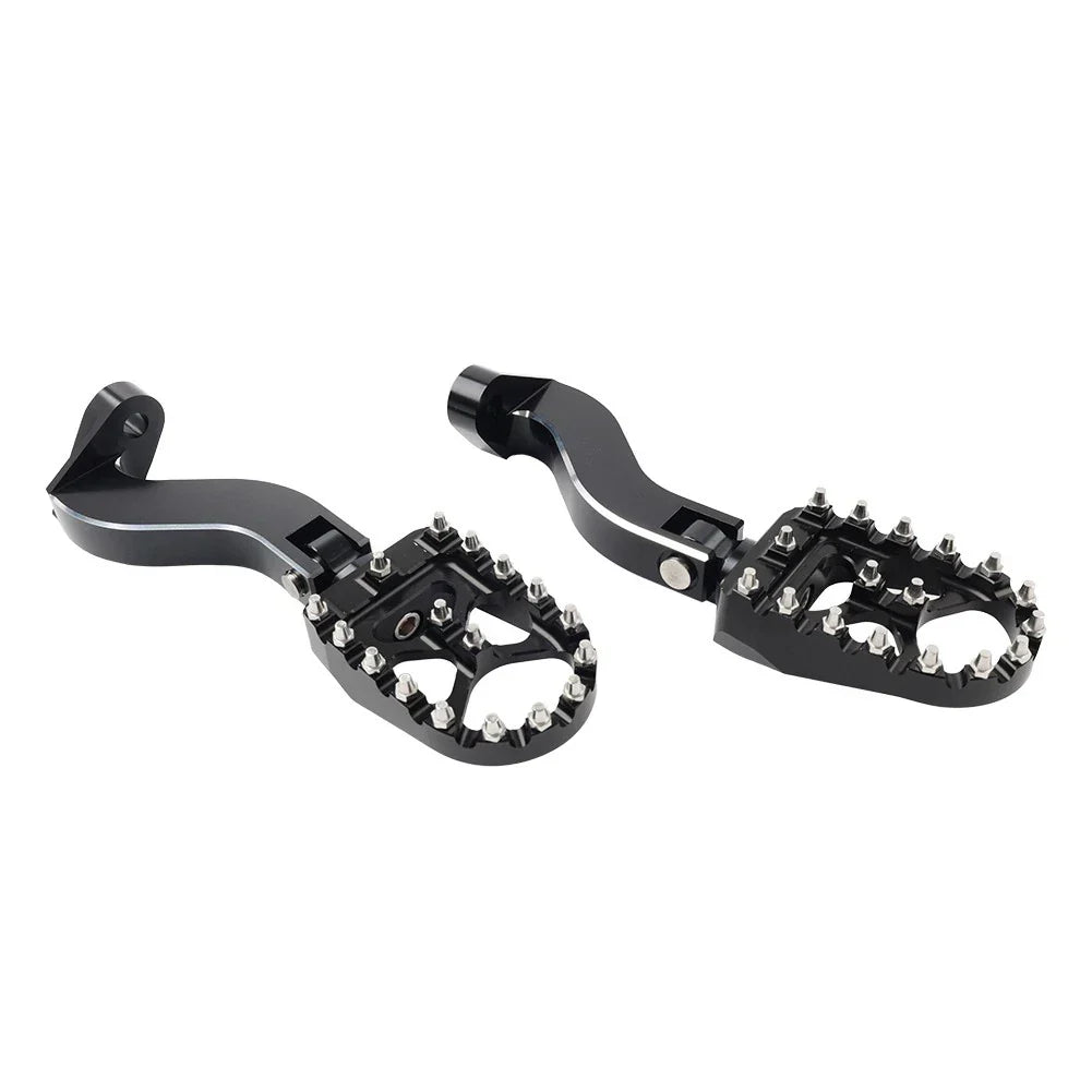 Black Rear Passenger Pedals Mount Kit for Harley Touring Electra Glide (1993-2024)