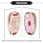 Key Fob Cover for Hyundai Accent Tucson, 3 Button TPU Pink (2010-2023)