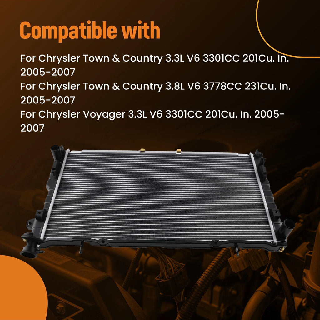 Coolant Radiator Assembly for Dodge Grand Caravan 3.8L (2005–2007)