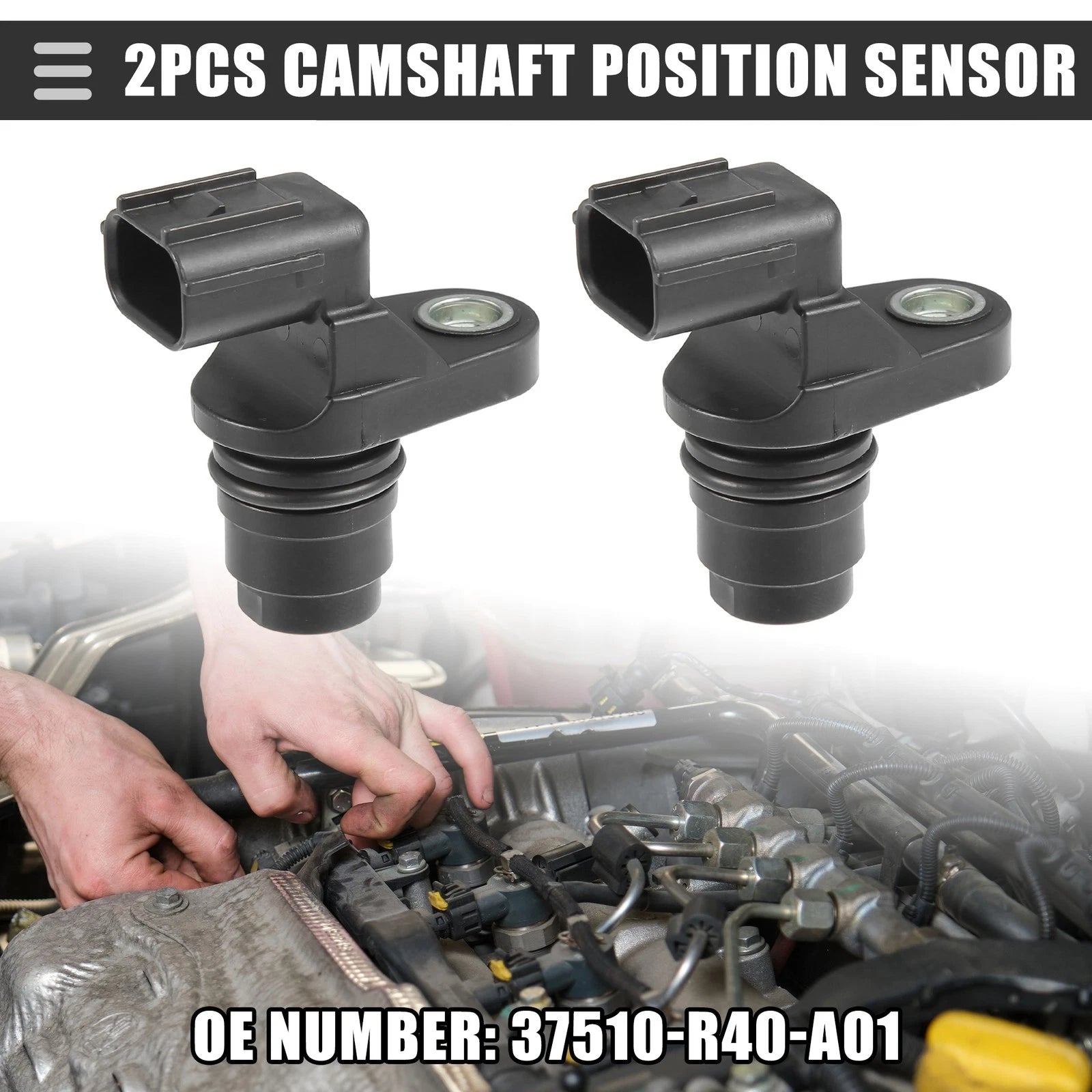 2X Camshaft Position Sensor for Honda Accord (2008–2012) No. 37510-R40-A01