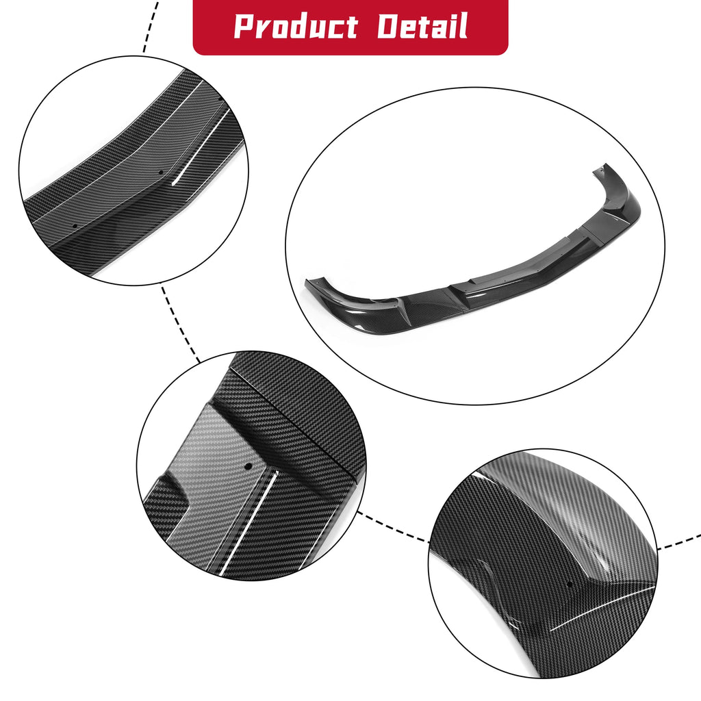 Front Lip Splitter for Corvette C6 (2005–2013) ZR1 Style Carbon Fiber Look