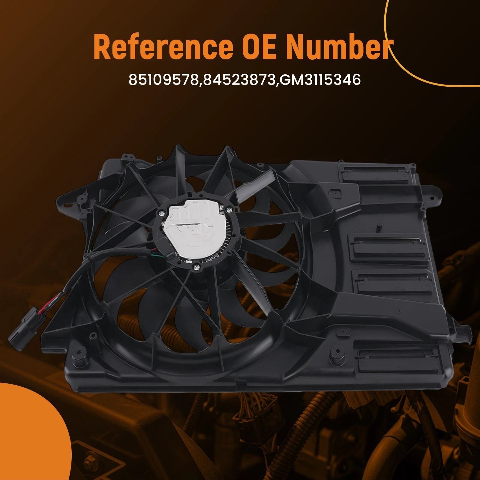Electric Radiator Cooling Fan Assembly for Chevrolet Malibu (2016–2020) 84000785
