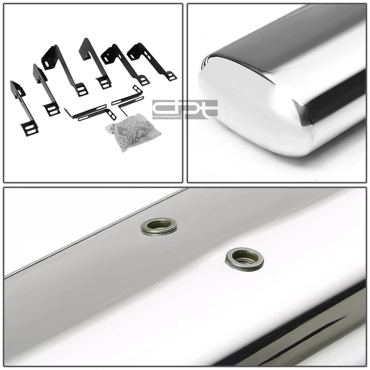 4" Oval Chrome Side Step Nerf Bars for GMC Sierra Crew Cab (1999–2014)