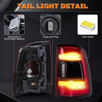 LED Tail Lights for Dodge RAM 2500 3500 (2019–2024) Black Bezel