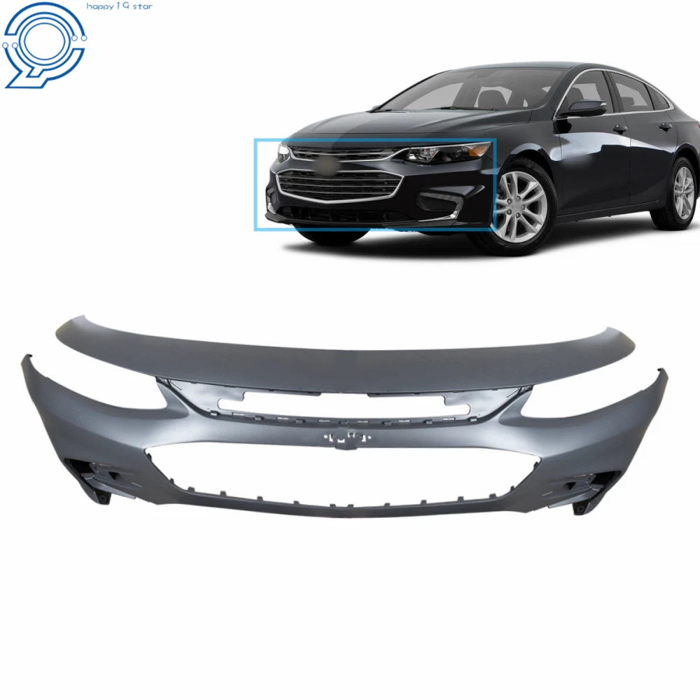 Primered Front Bumper Cover for Chevy Malibu (2016–2018)