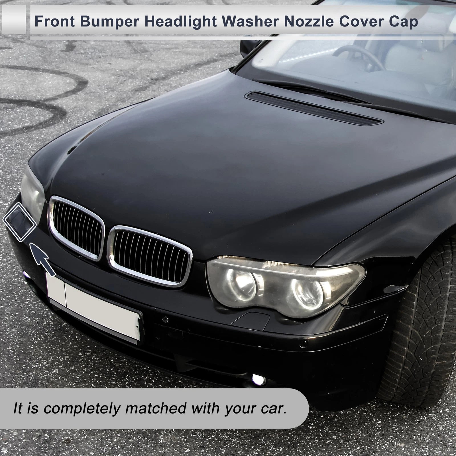 Front Left Headlight Washer Nozzle Cover Cap for BMW 750i (2006–2008)