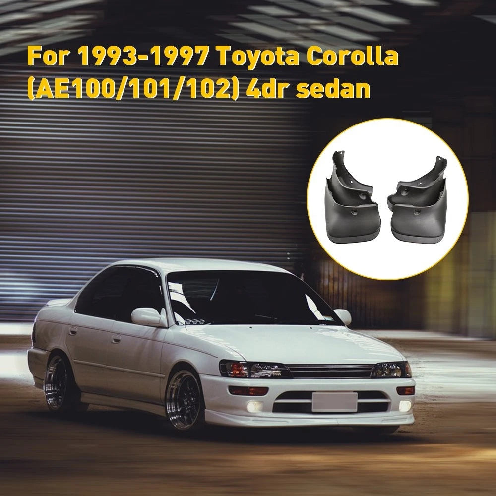 Set of 4 Splash Mud Guards for Toyota Corolla Sedan (1993–1997, 2002–2005, 2020)