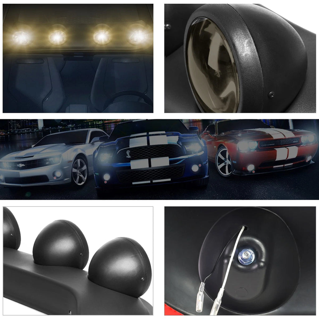 Set of 2 Off-Road Roof Mounted Fog Lights with Switch & Harness for Universal 4X4