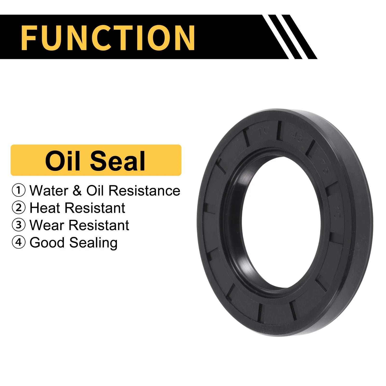 Set of 5 Oil Seal Rotary Shaft Seal NBR Rubber 45x75x10mm
