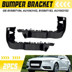 2X Black Bumper Bracket for Audi A3 Quattro (2015–2018)