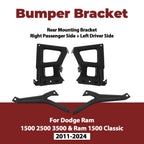 Set of 2 Rear Bumper Brackets for Dodge Ram 2500/3500 (2009–2018)