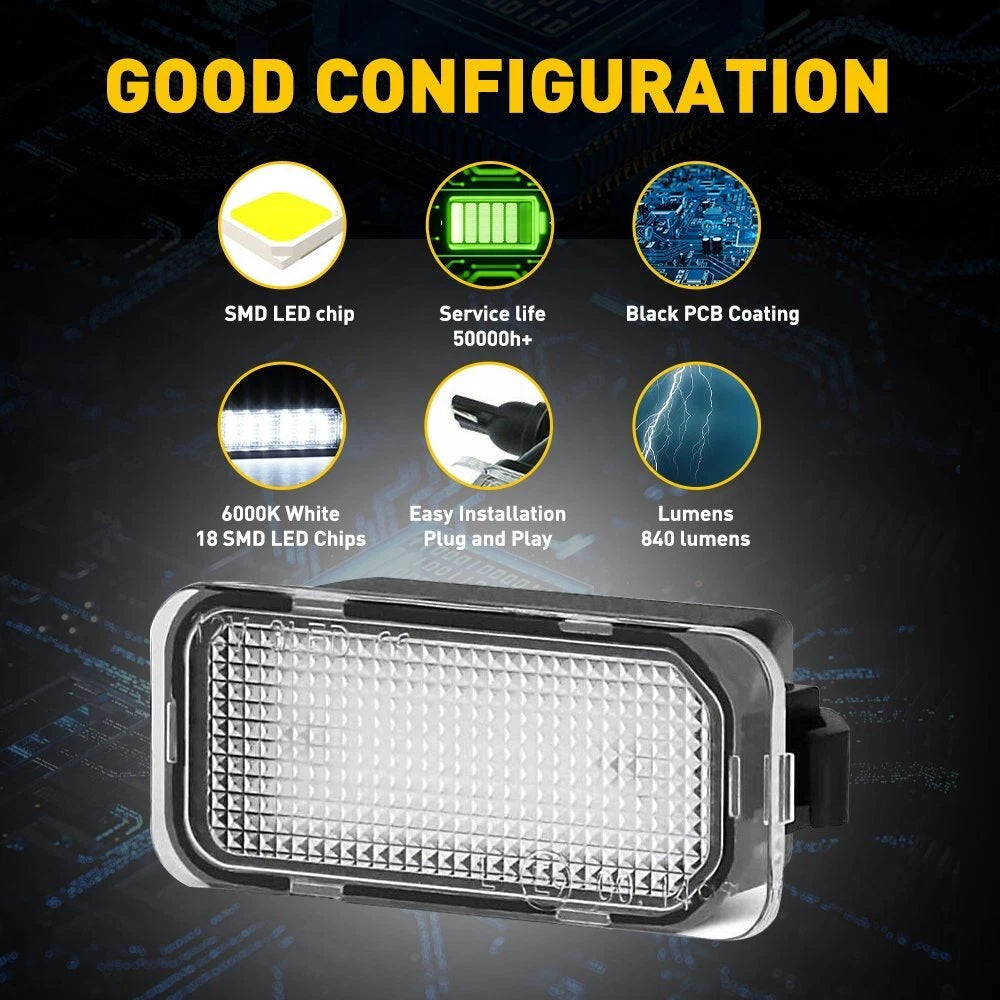 LED License Plate Lights for Ford C-MAX Edge Transit Connect (YYYY–YYYY)