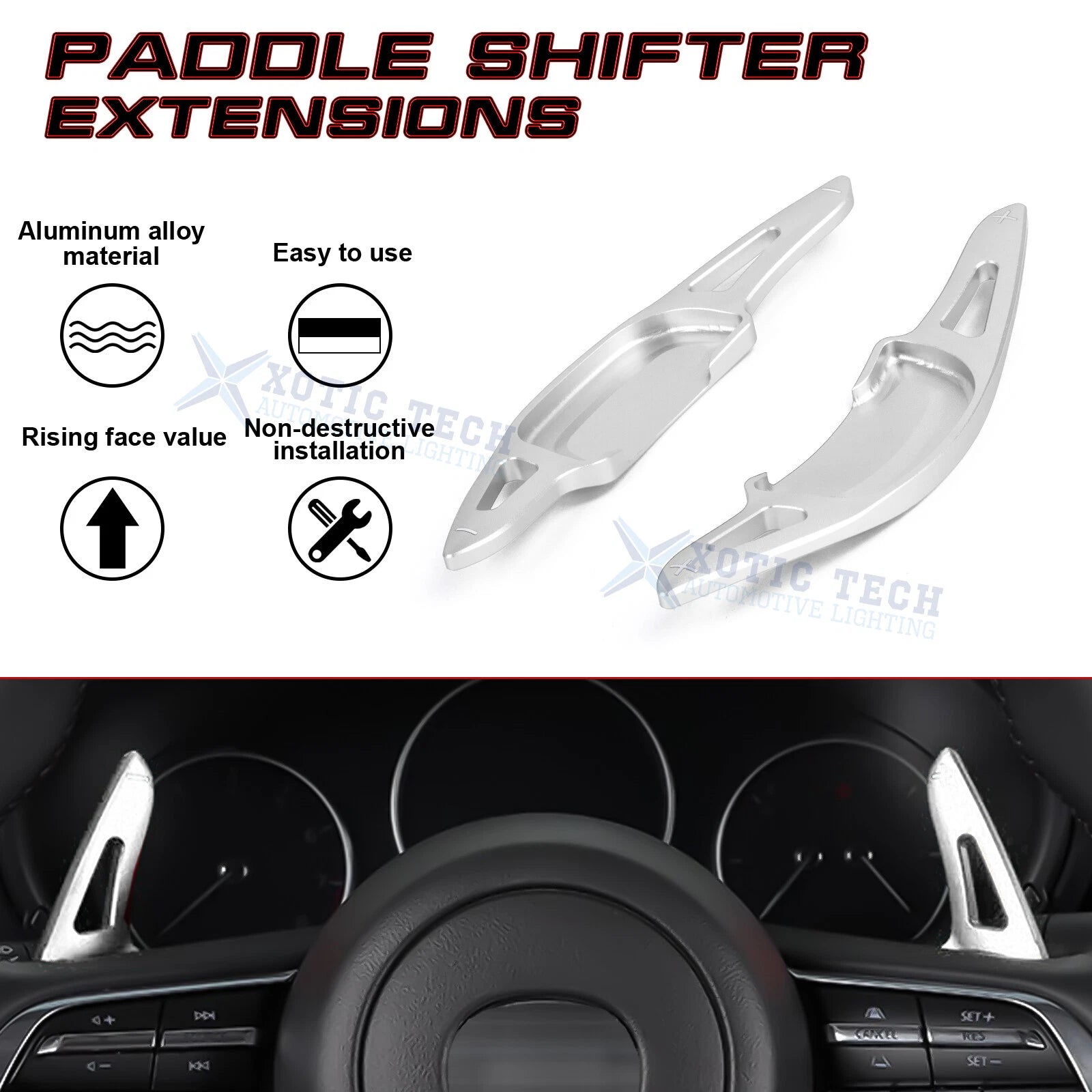Paddle Shifter Extension for Mazda 3 (2019-2024) CX-30 CX-50 MX-30
