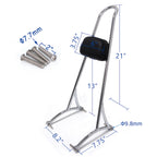 20" Chrome Sissy Bar Backrest Pad for Harley Sportster XL 883 1200 (1996–2003)