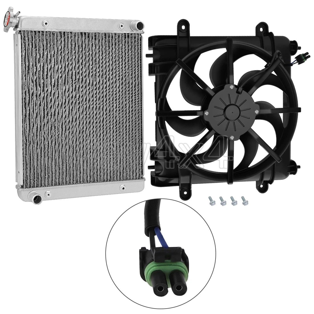Aluminum Radiator & Cooling Fan for Polaris Ranger XP 1000 (2017–2025)