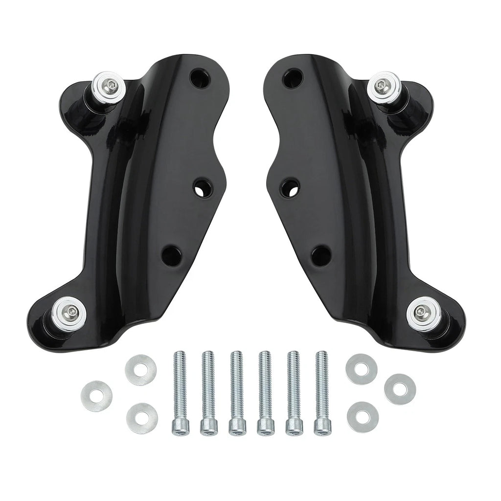 4X Black 4 Point Docking Hardware Kits for Harley Street Glide, Road King (2009–2013)