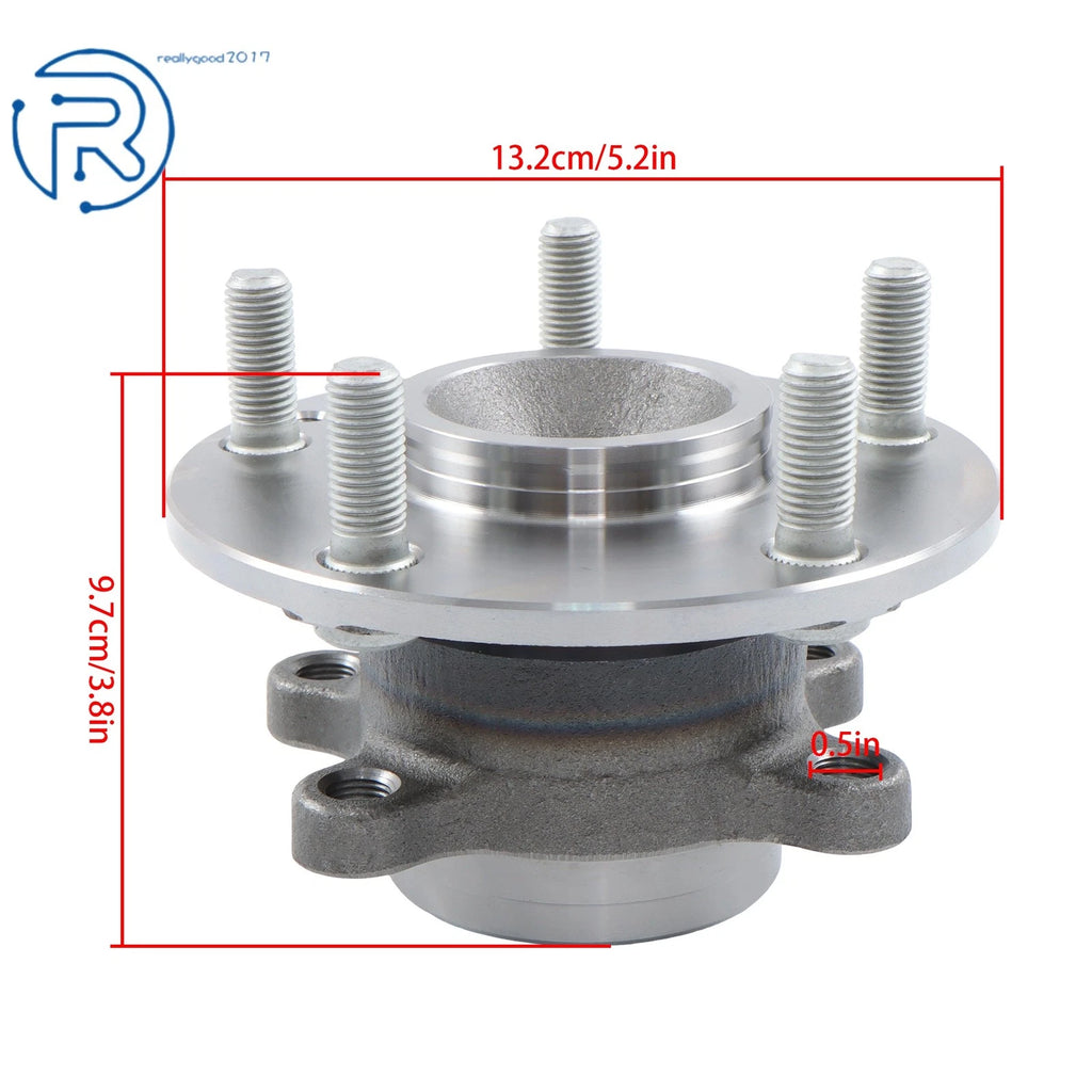 Set of 2 Wheel Hub Bearings 512570 for Honda Civic (2016–2021) Rear