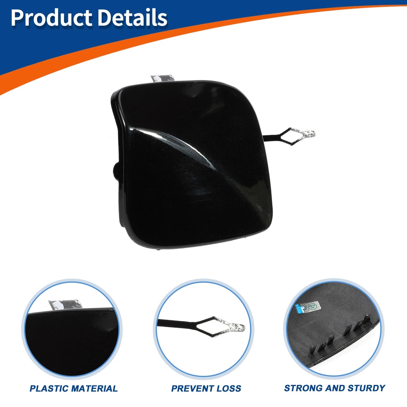 Tow Hook Cover for BMW 1 Series (2012–2019) No. 51117387170 Black Sapphire