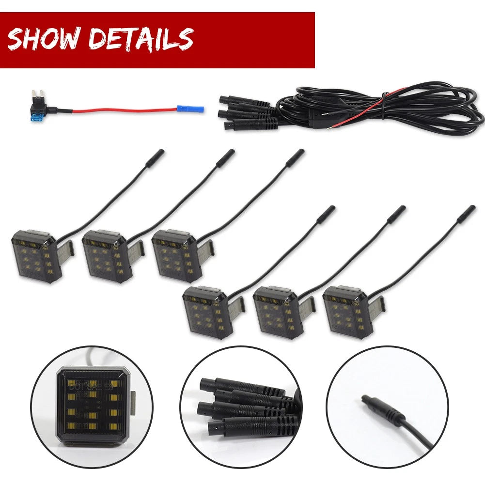 6X Smoke White LED Front Grill Lighting Kit for Toyota Land Cruiser (2024+)