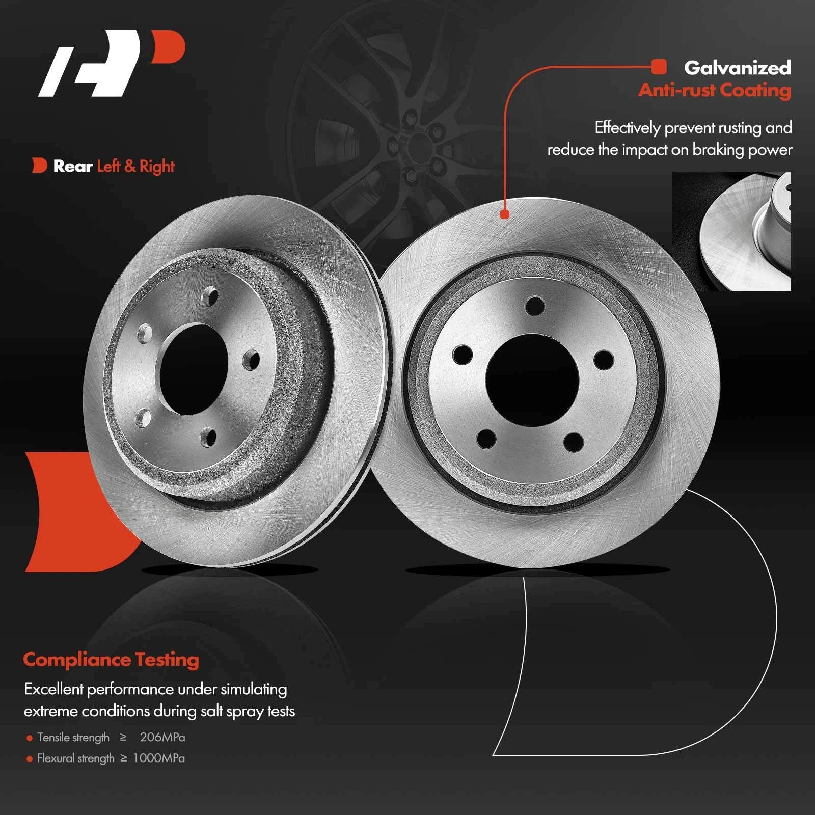 Rear Disc Brake Rotors & Pads for Ford Ranger