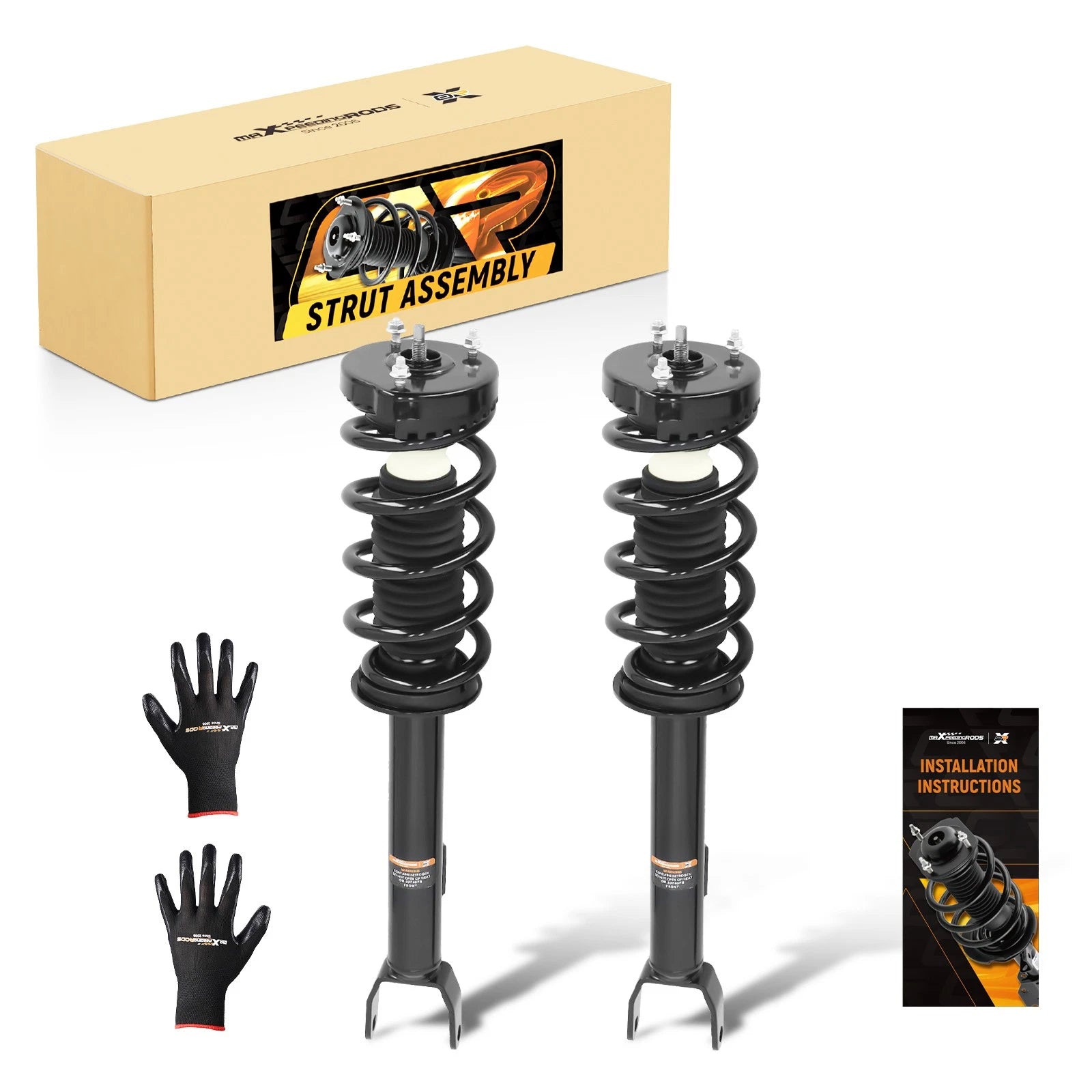 2pc Front Strut Coil Spring Assembly for Chrysler 300 Dodge Challenger (2012–2018)