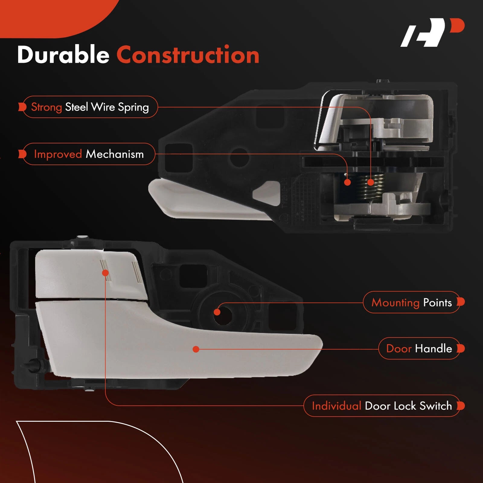 Front Left Interior Door Handle for Toyota Camry (2012â2017)