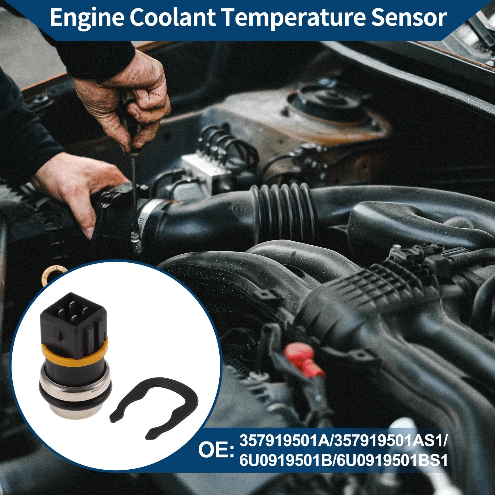 Engine Coolant Temperature Sensor No. 357919501A for Volkswagen Polo (1994–2002)
