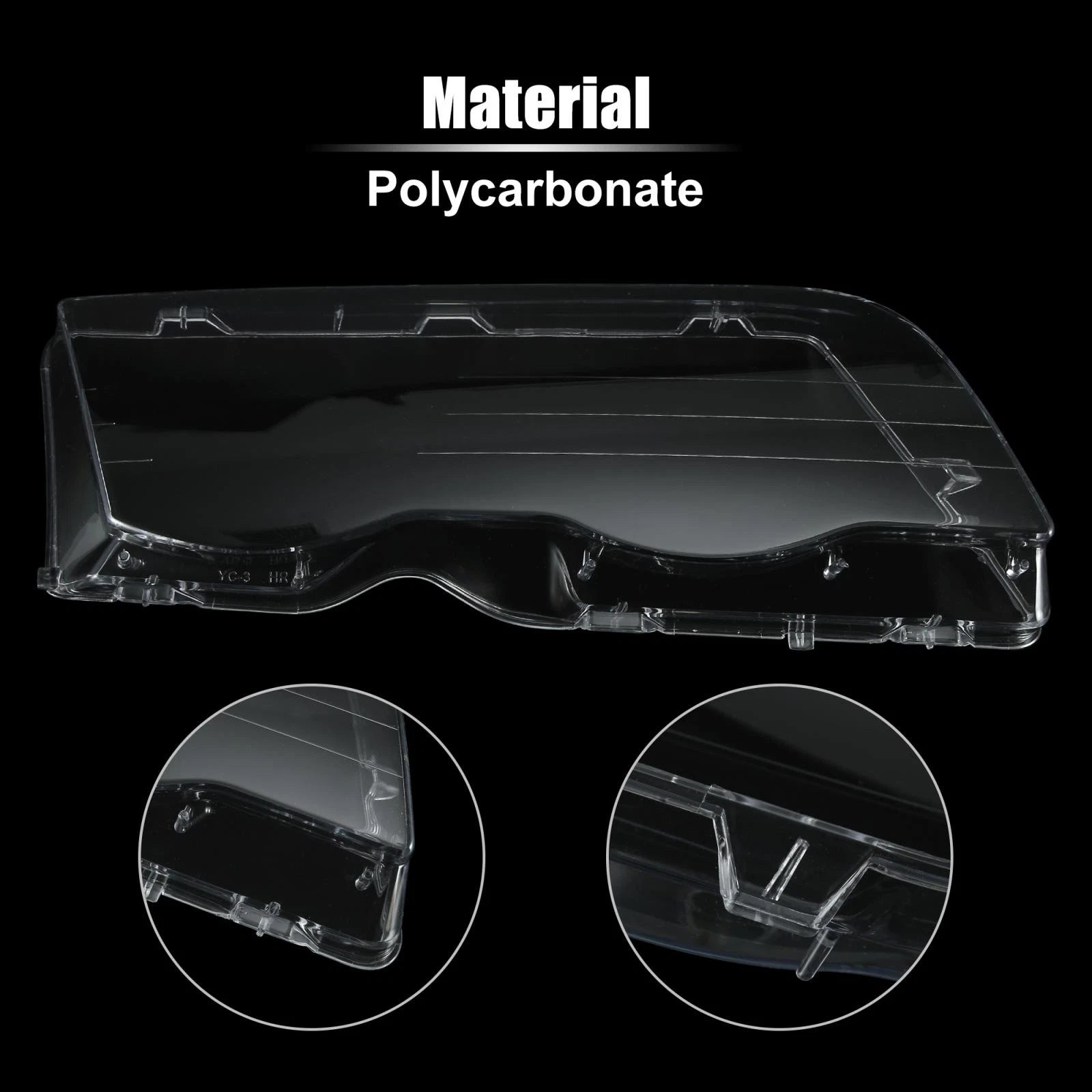 1 Pair Headlight Lens Cover for BMW E46 (1998–2001) 3126902753