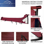 600D Sailboat Mainsail Boom Cover Waterproof Tear Resistant