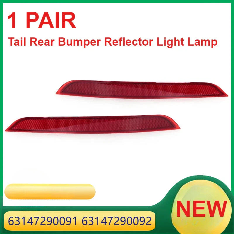 Pair Tail Rear Bumper Reflector Light Lamp for BMW X5 (2014–2018)