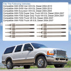 Set of 8 Glow Plugs for Ford F250 F350 F450 (2004–2007) 6.0L