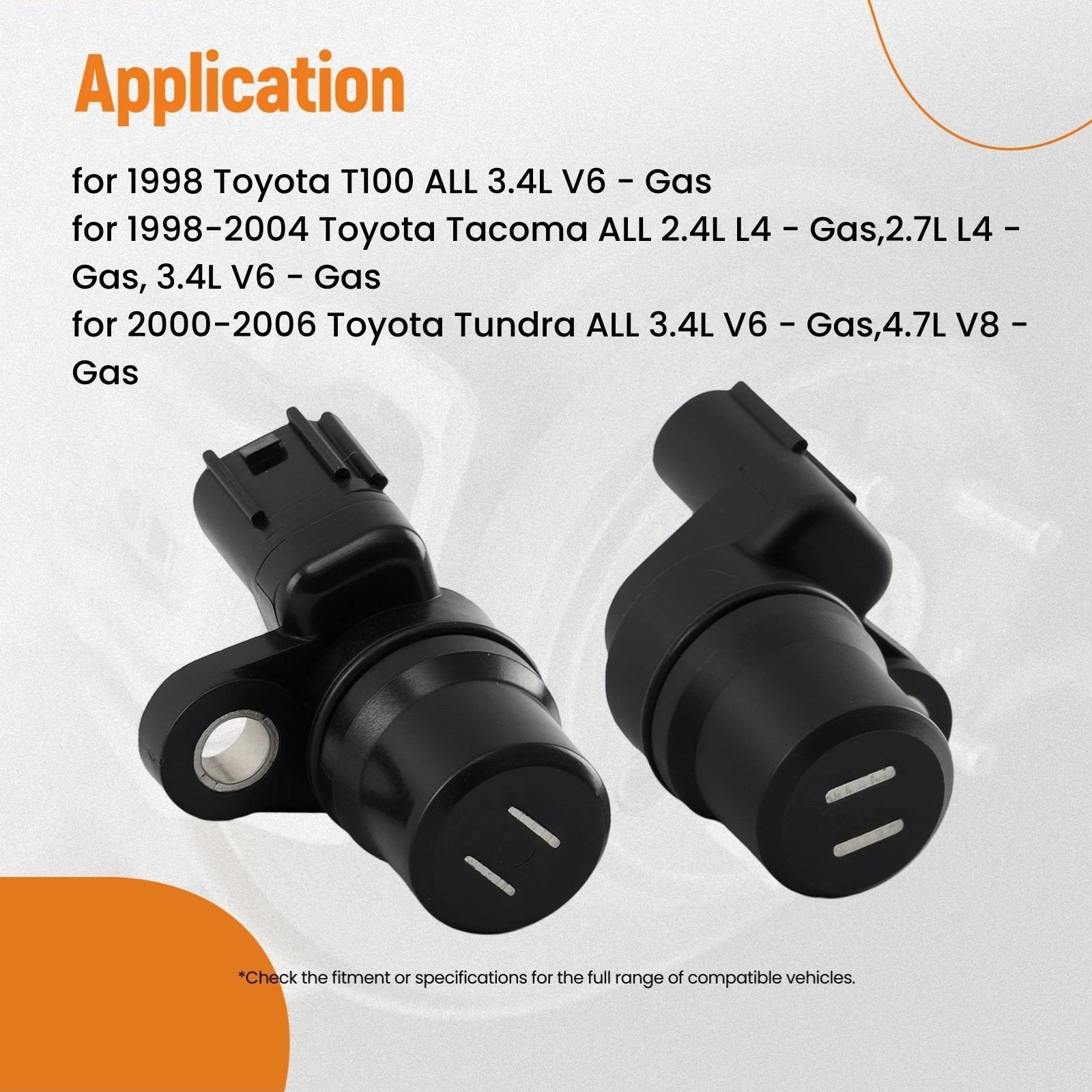 2pc ABS Wheel Sensor for Toyota Tundra (2000–2006) 4.7L V8 970308