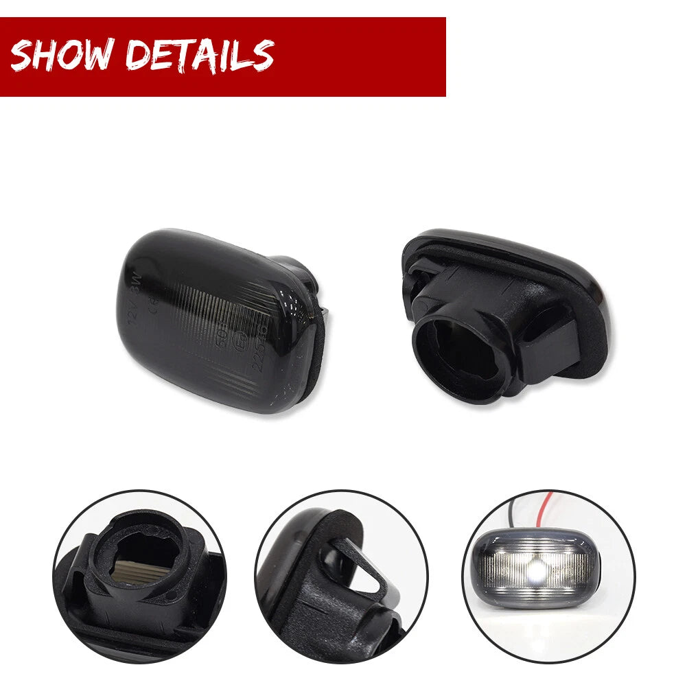 Set of 2 Side Marker Covers for Toyota Corolla Camry Hilux Prius with LED