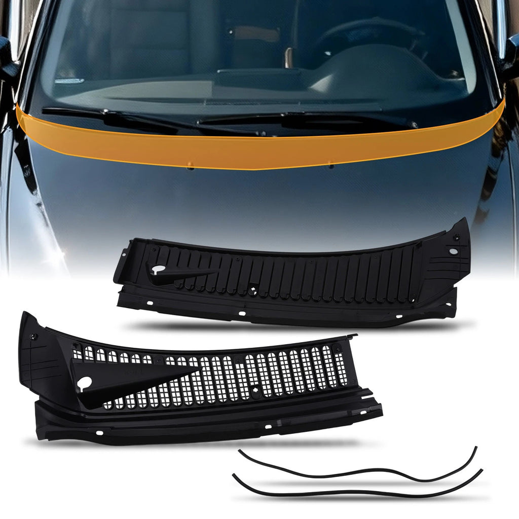 Set of 2 Windshield Wiper Vent Cowl Screen Cover Panels for Ford F250 (1999–2007)